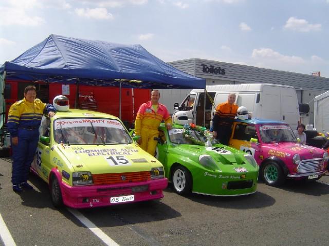 three cars